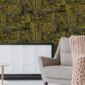 Modern Design 3D Wall Paper Embossed Damask Pattern Wallpaper 3D Wall Paper