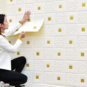 Modern Design 3D Wall Sticker Foam Self Adhesive Wall Paper