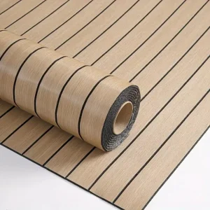 Modern Design 3D Wood Striped Peel and Stick Vinyl Wallpaper Custom Waterproof Sound Absorbing Anti Static Fireproof Household