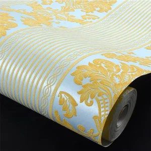 Modern Design Bedroom Wall Paper Home Decorative Non Woven Suede Wallpaper Rolls Wallcovering