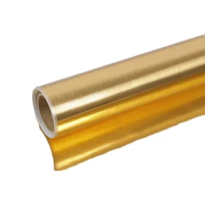 Modern Design Gold Metallic Paper Waterproof Removable Glue Self-Adhesive Vinyl Wallpaper Roll