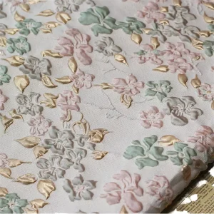 Modern Design Jacquard Fabric Turkey Floral Non-Woven Moisture-Proof Non-Pasted Wallpaper for Basement Use