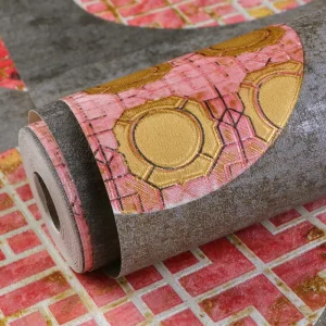 Modern Design PVC Wallpaper Rolls Soundproof Fire Protection for Bedroom and Living Room Wallpapers
