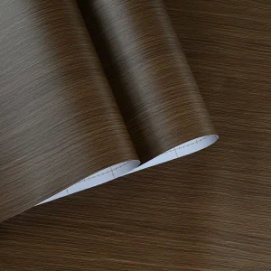 Modern Design Peel Stick Brown Rustic Wood Grain Self Adhesive PVC Wallpaper for Kitchen Furniture Living Room Bedroom Decor