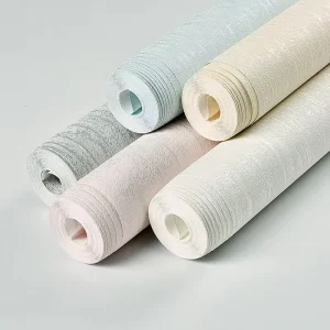 Modern Design Self adhesive Non woven Wallpaper Color Band Texture Easy for Living Rooms Households