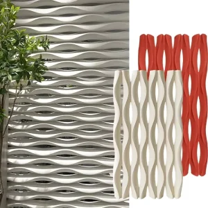 Modern Design Style 3D PU Stone Artificial Stone Pu Foam Wavy Component Brick Wall Panels Outdoor Artificial Stone