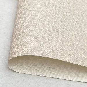 Modern Design Wallpaper Fabric Backing Waterproof Fireproof Cross Cloth Base Grass Woven Fabric Backed Vinyl Wallcovering