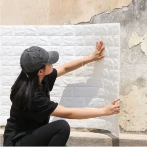 Modern Design Waterproof Fireproof Anti-scratch 3D Brick Stone Mural Wallpaper for Living Room & Dining