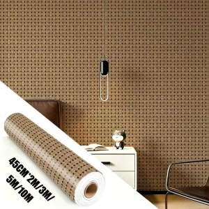 Modern Designer Wood Grain Wallpaper Sticker Easy Install Self Adhesive Paper for Hotel Decor