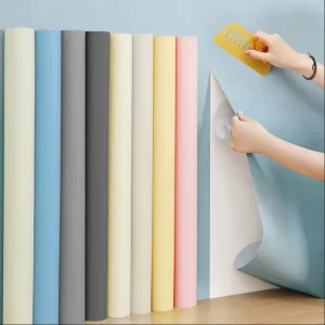 Modern Easy Apply Thick Peel Stick Wallpaper Waterproof Self Adhesive Vinyl for Dorm Rooms Rental Homes Bedroom Wall Decoration