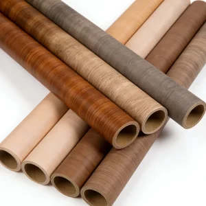 Modern Eco-friendly PVC Film Thick Waterproof Self-Adhesive Wood Grain Wallpaper for Kitchen Living Room Bedroom Bathroom