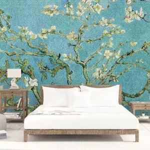 Modern Embossed Floral Wallpaper for Living Room and Bedroom Waterproof and Eco Friendly Customizable Sizes