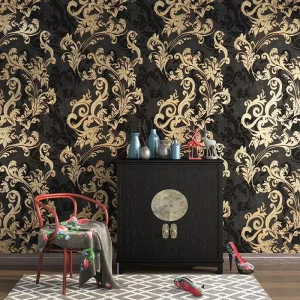 Modern European Flowers Living Room Bedroom 3D Waterproof Vinyl Wall Paper Vinyl Decor Wall for Home