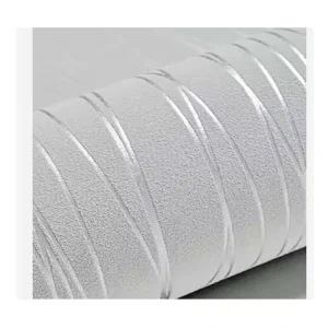 Modern Fashion Natural Non woven Fabric Wall Paper Roll Stripe Design Solid Colors Wallpaper for Living Room