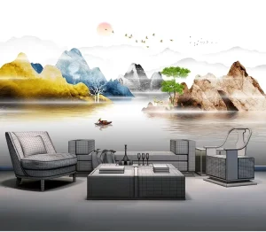 Modern Floral 3D Wall Murals Waterproof Soundproof Floral Wallpaper Art for Hotel Indoor Decoration Paintable Wall Graphic