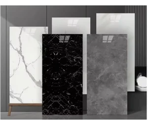 Modern Floral Design Anti Mold Anti Humidity Wallpaper for Wet Areas for Bathroom Hospital Clinic Interior Room UV Panel