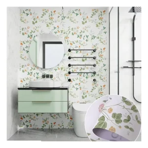 Modern Floral Peel and Stick Wallpaper Vintage Contact Paper Embossed Removable Waterproof