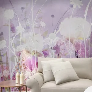 Modern Floral Silk Wallpaper for Bedroom Waterproof and Moisture Proof for Living Room Decor