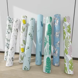 Modern Floral Wallpaper For Dining Room And Bedroom Embossed Waterproof Peel And Stick Design Natural Style
