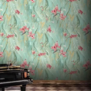 Modern Floral Wallpaper Stick Wallpapers Waterproof Fireproof Apartment Kitchen Bathroom Household Entertainment