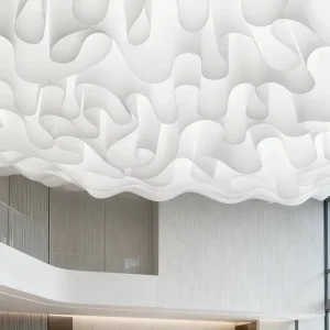 Modern French Textured Paper Art for Ceiling Restaurant Lighting Decorations Green Scape FTP Model Customizable Size & Color