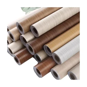 Modern Furniture Wall Decor Self-Adhesive Peel Stick PVC Vinyl Wallpaper Wood Texture Easy for Household Use