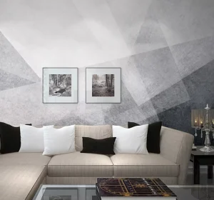 Modern Geometric Design 3D Wallpaper Nature Inspired Wall Murals Waterproof Paper PVC Silk for Hotel Graphic Design Solution