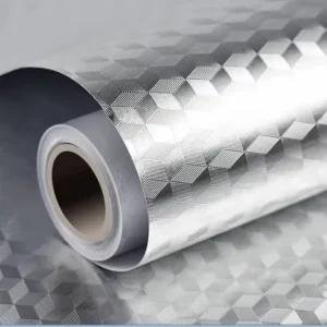 Modern Geometric Design High Temperature Self Adhesive Aluminum Foil Kitchen Living Room Entertainment Wallpaper Rolls