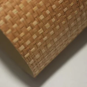 Modern Geometric Design Natural Grass Cloth Wallpaper Real Bamboo Linen Hemp Easy Installation for Villa Homestay