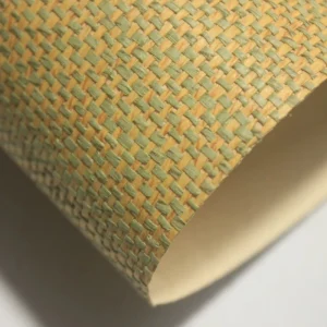 Modern Geometric Design Natural Wallpaper Easy Installation Grass Cloth Wallpaper for Villa Moisture-Proof Straw Wallpaper