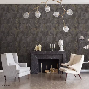 Modern Geometric Design PVC Wallpaper 3D Wall Paper Home Decoration for Dining Bedroom Exterior Mall Waterproof and Moisture-Proof