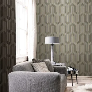 Modern Geometric Design PVC Wallpaper Embossed Waterproof Moisture-Proof Wall Paper