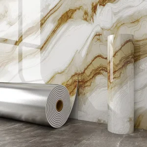Modern Geometric Design PVC Wallpaper Self Adhesive Peel & Stick Waterproof Kitchen & Hotel Home Decorative Wall