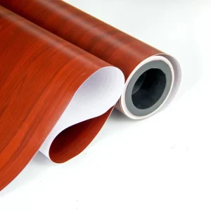 Modern Geometric Design Red Wood Grain Anti Static Waterproof Moisture Proof Mould Proof Self Adhesive Wallpaper for School