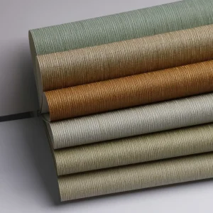 Modern Geometric Fire Rated Waterproof PVC Wallpaper for Hotel Lobby Commercial Renovation Heavy Duty Textile Backed Accent