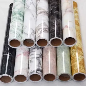 Modern Geometric Marble Waterproof Peel Off Stone Grain Wallpaper for Kitchen Living Room School Self Adhesive Stick On