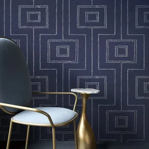 Modern Geometric Non Woven Anti static Waterproof Moisture Proof Wallpaper Abstract Wallcovering for Apartment Dining Living