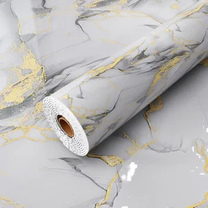 Modern Geometric PVC Self Adhesive Waterproof Fireproof Wallpapers for Bedroom Living Room Kitchen Bathroom Household Use