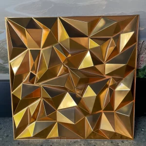 Modern Geometric Pattern 3D PVC Wall Panels Waterproof Moisture Proof Household Hotel Living Room Dining Apartment