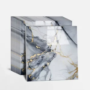 Modern Geometric Pattern Mold Proof Waterproof 3D Self adhesive Wallpaper for Kitchens Bathrooms Living Rooms & Hotels