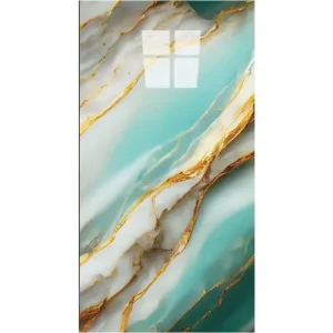 Modern Geometric Pattern PET Self Adhesive Waterproof Wall PVC Panel Sticker Sheet for Kitchen & Bathroom