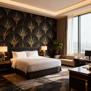 Modern Geometric Pattern Wallpaper for Restaurant Hotel Night Club Hookah Lounge Peel Stick Murals Easy Wrinkle Resistant