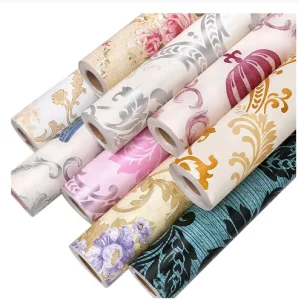 Modern Geometric Self Adhesive PVC Wallpaper Thickened Waterproof Peel & Stick for Bedroom Dormitory Wall Renovation