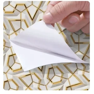 Modern Geometric Self-Adhesive PVC Waterproof Mold-Proof Wall Stickers for Living Room Bedroom Hotel Household