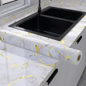 Modern Geometric Self-Adhesive PVC Waterproof Stickers for Kitchen Table Countertop Living Room Bedroom Protection ECO-Friendly