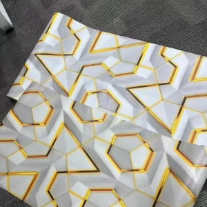 Modern Geometric Self-Adhesive PVC Waterproof Wall Stickers for Living Room Bedroom Hotel Household