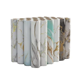 Modern Geometric Vinyl Marble Wallpaper Self Adhesive Waterproof Peel and Stick Wall Stickers for Kitchen Cabinets Countertop