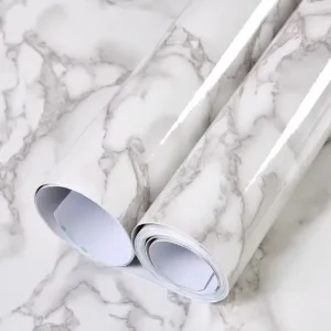 Modern Geometric Vinyl Peel and Stick Marble Wallpaper for Home Decor