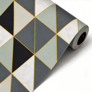 Modern Geometric Wall Sticker Wallpaper PVC Matte Series Self-Adhesive Waterproof for Home Interior Decoration