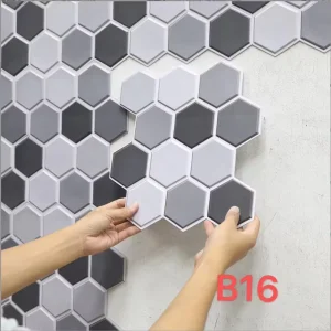 Modern Geometric Waterproof Self Adhesive 3mm Thick Wallpaper Wall Sticker for Apartment Interior Background Walls